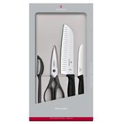 Victorinox SwissClassic 6.7133.4G 4-piece kitchen knife set, black