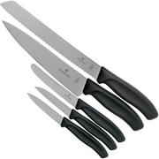 Victorinox SwissClassic 6.7133.5G 5-piece kitchen knife set, black