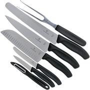 Victorinox SwissClassic 6.7133.7G 7-piece kitchen knife set, black