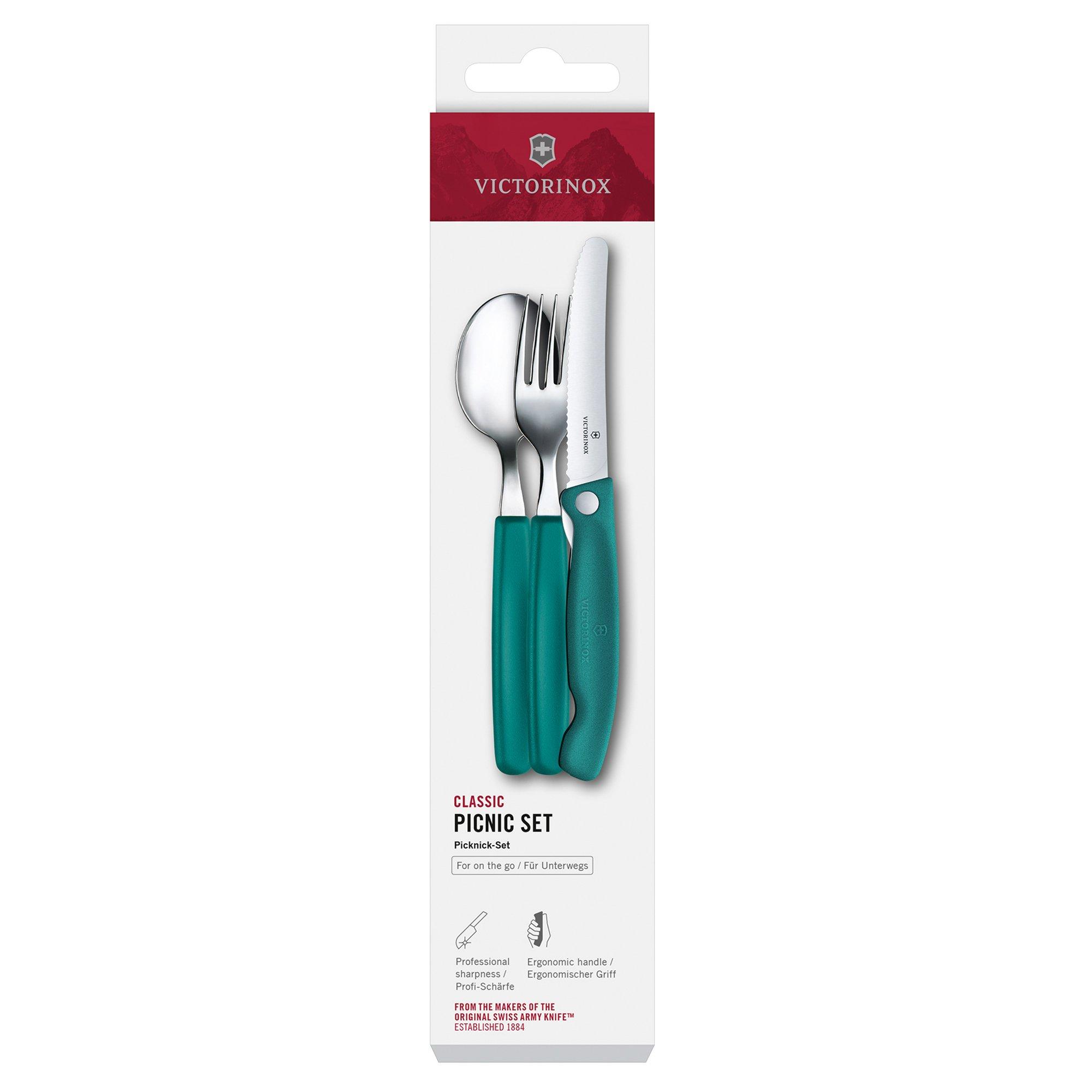 Victorinox Swiss Classic Picnic Set 6.7194.3FC1 Green, 3-piece cutlery set