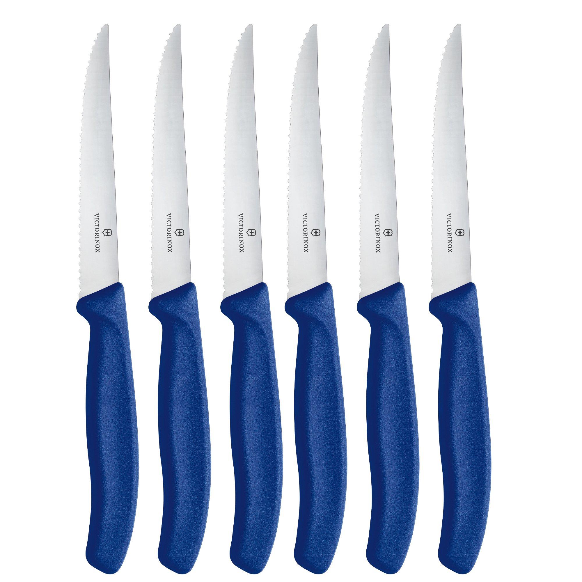 Victorinox SwissClassic 6.7232.6, 6-teiliges Steakmesserset, blau