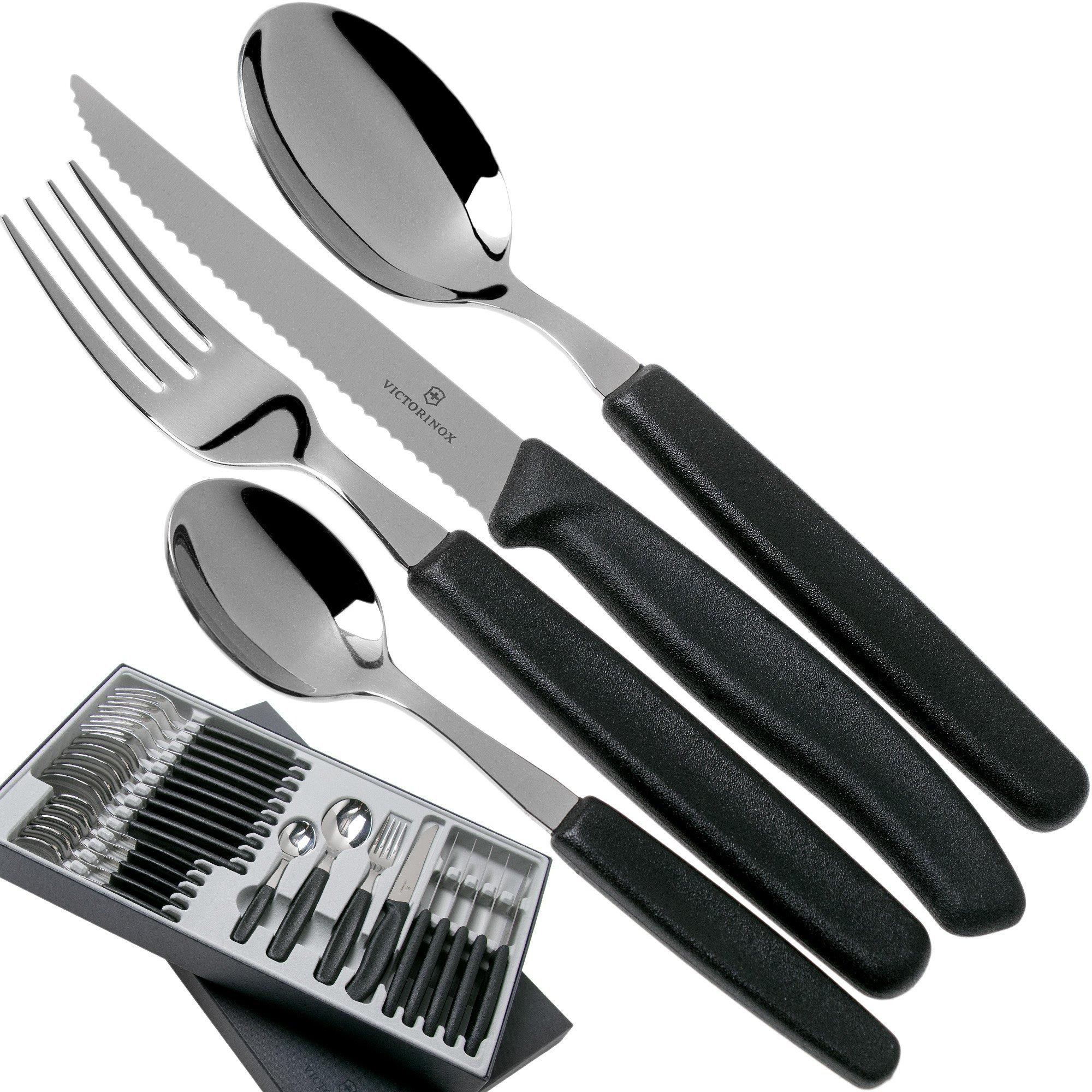 Victorinox Swiss Classic 3-piece cutlery set orange with foldable knife,  6.7192.F9