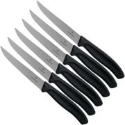 Victorinox SwissClassic 6.7233.6, Juego de cuchillos para carne de 6 piezas, negro