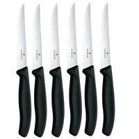 Imagen para Victorinox SwissClassic 6.7233.6, Juego de cuchillos para carne de 6 piezas, negro