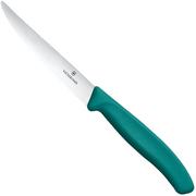 Image for Victorinox Swiss Classic Steak & Pizza Knife 6.7234.C1 Wavy, Green, serrated steak knife