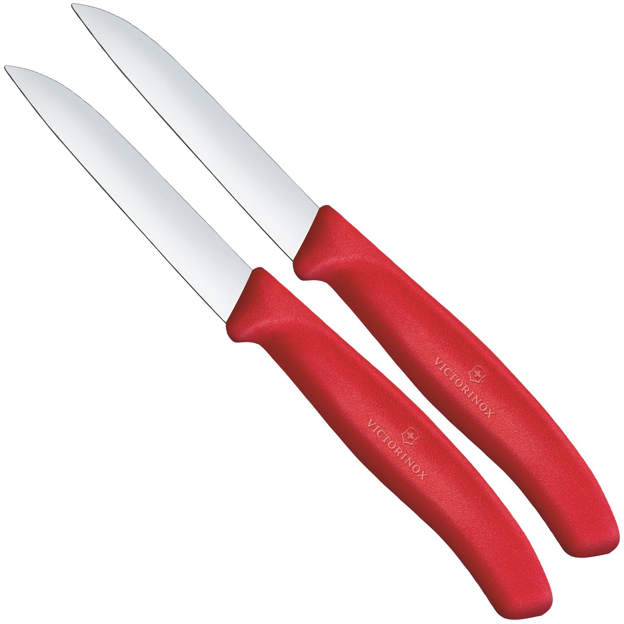 Victorinox Swiss Classic 6.7401.2C1 Straight, Red, set of 2 vegetable knives, 8 cm