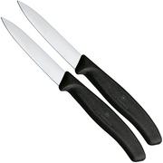 Image pour Victorinox Swiss Classic 6.7603.2 Straight, Black, set de 2 couteaux à légumes, 8 cm