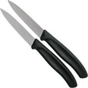 Victorinox SwissClassic cuchillo de verduras negro 8 cm, Set de 2 VT6-7603-B