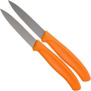 Victorinox SwissClassic cuchillo de verduras naranja 8 cm, Set de 2 VT6-7606-L119B