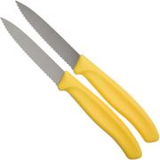 Victorinox SwissClassic Gemüsemesser mit Wellenschliff gelb 8 cm, 2er Set, VT6-7636-L118B