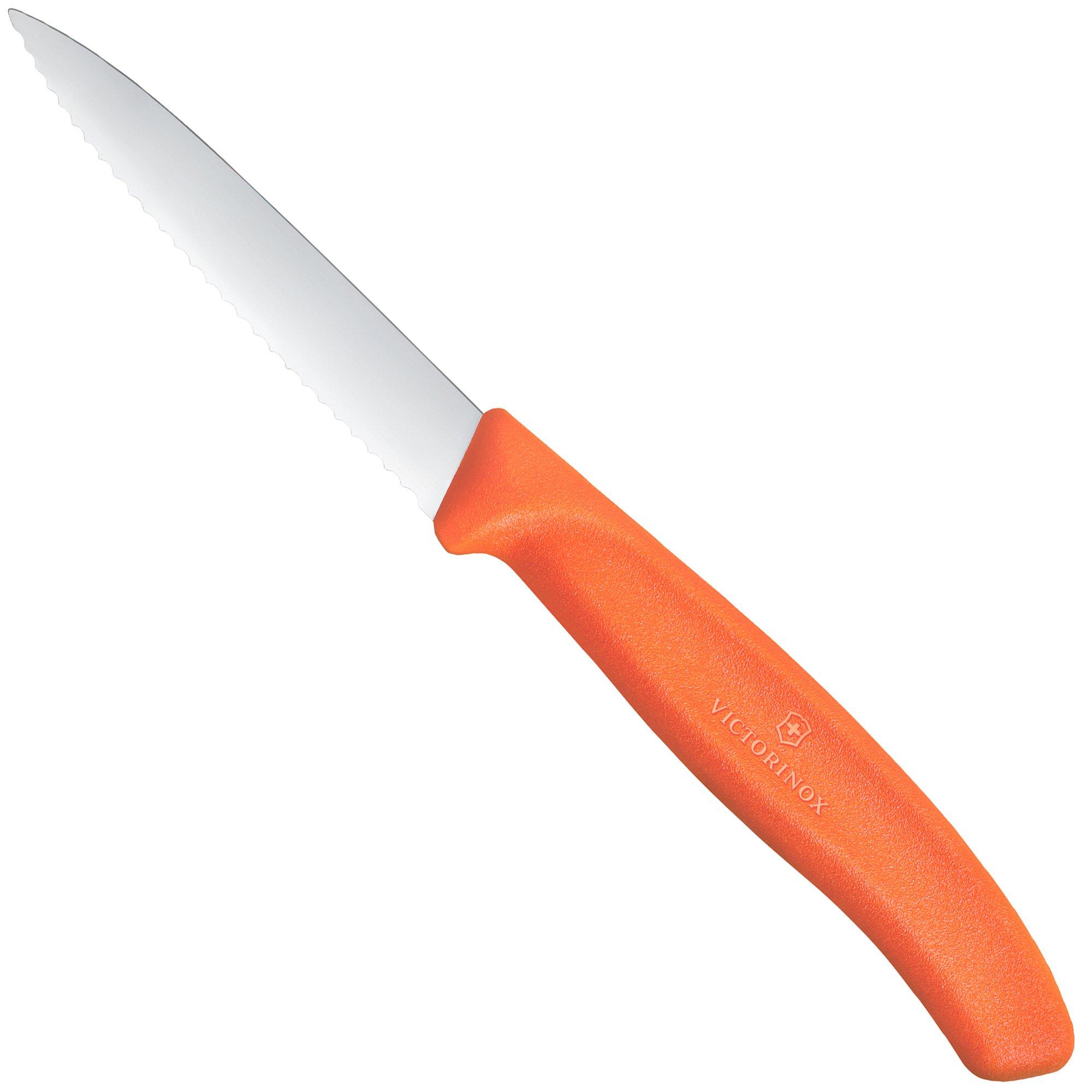 Victorinox Swiss Classic 6.7639.C1 Wavy, Orange, Gemüsemesser Wellenschliff