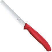 Image for Victorinox Swiss Classic 6.7831.C1 Tomato & Table Knife, Wavy, Red, tomato knife