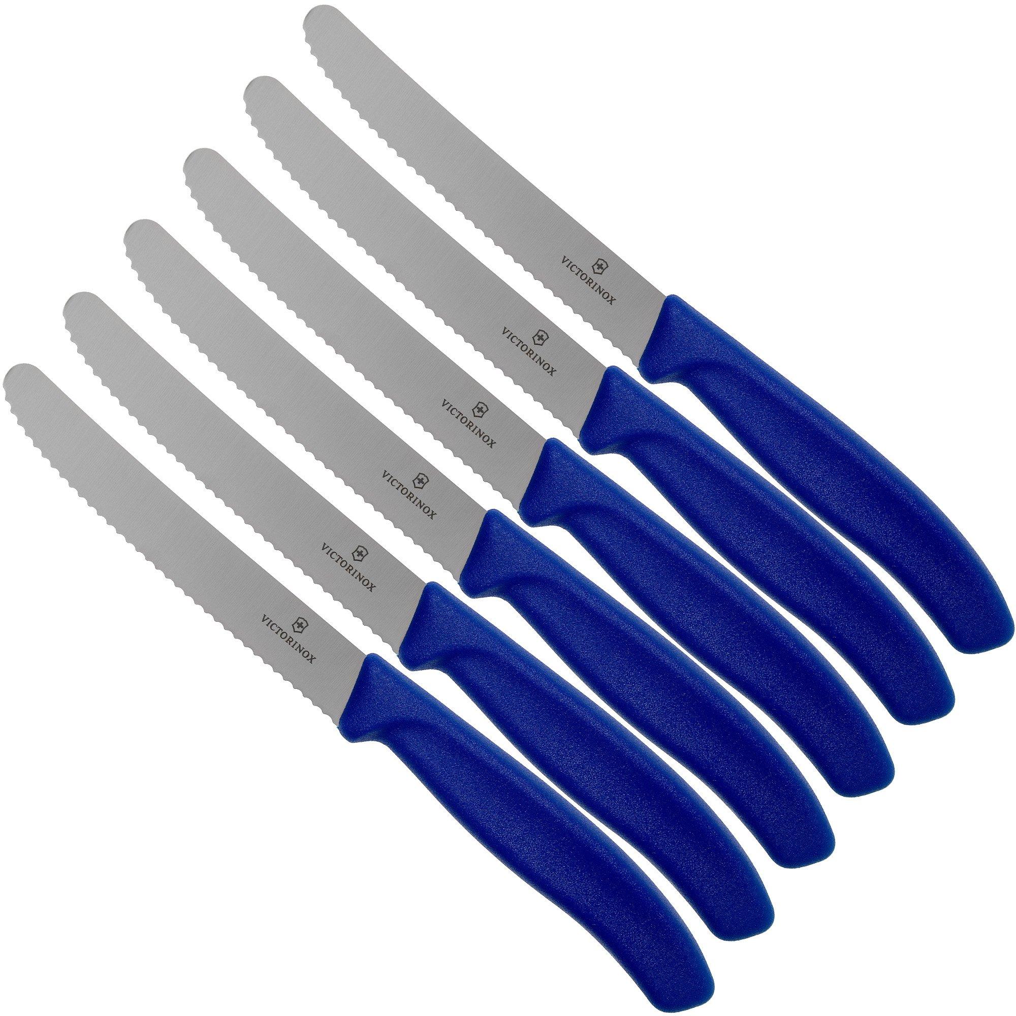 Victorinox SwissClassic 6.7832.6, 6-delige tomatenmessenset, blauw