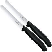 Image pour Victorinox Swiss Classic 6.7833.2 Tomato & Table Knife, Wavy, Black, set de 2 couteaux à tomates