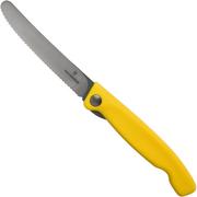 Victorinox SwissClassic couteau à légumes pliant dentelé jaune, 6.7836.F8B