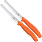 Image pour Victorinox Swiss Classic 6.7839.2C1 Tomato & Table Knife, Wavy, Orange, set de 2 couteaux à tomates