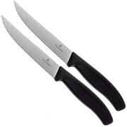 Victorinox SwissClassic cuchillo para carne/-pizza negro, Set de 2, 6.7933.12B