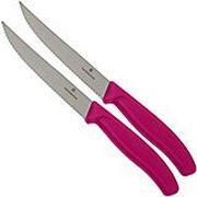Victorinox SwissClassic cuchillo para carne/-pizza rosa, Set de 2, 6.7936.12L5B