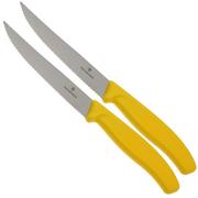 Victorinox SwissClassic cuchillo para carne/-pizza amarillo, Set de 2, 6.7936.12L8B