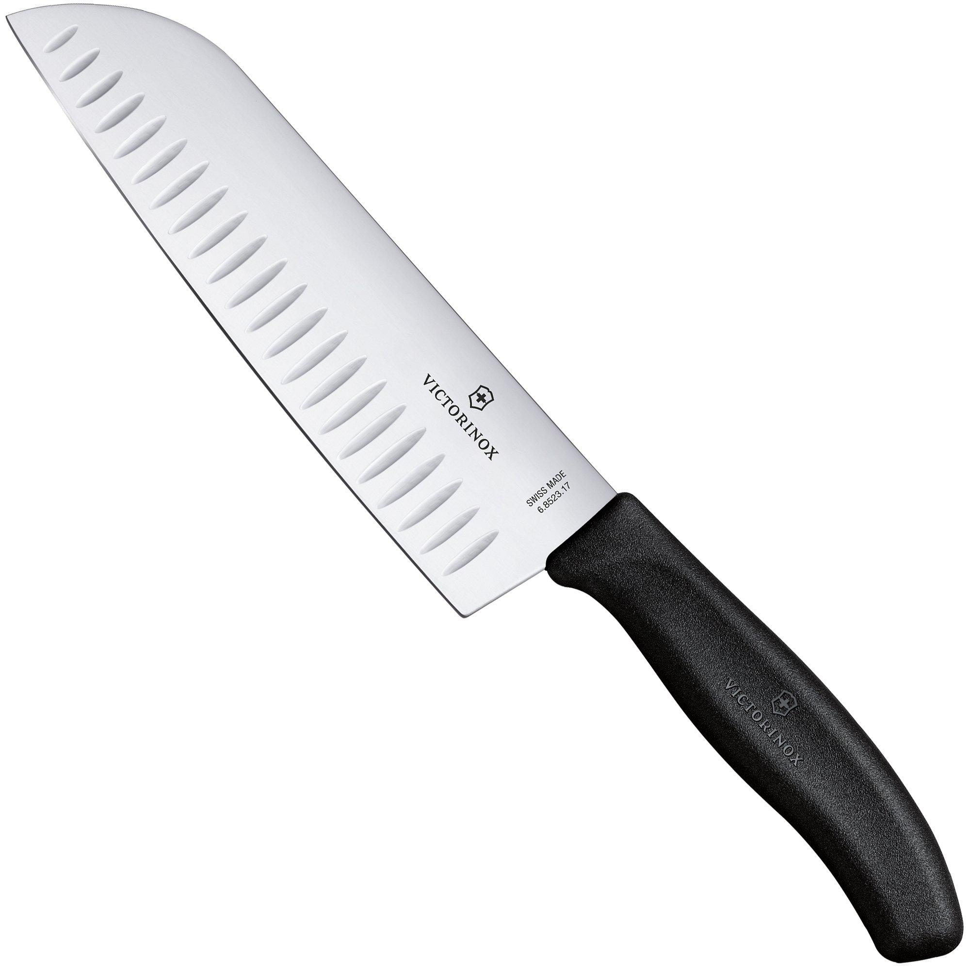 Victorinox SwissClassic 6.8523.17G Santoku with dimples 17 cm, black