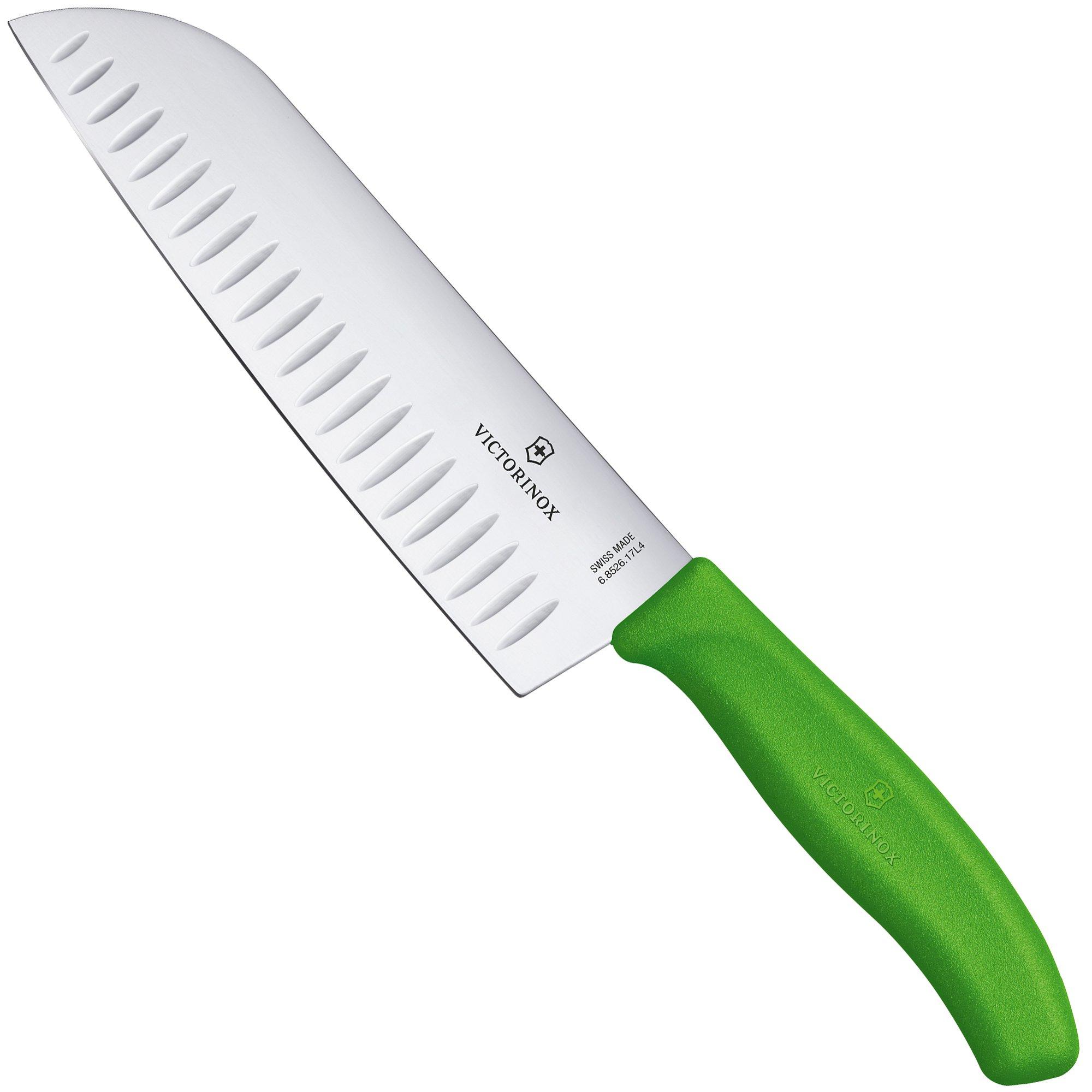 Victorinox SwissClassic 6.8526.17L4B Kale Green, santoku with dimples, 17 cm, green