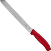 Victorinox SwissClassic 6.8631.21B couteau à pain, 21 cm, rouge