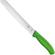 Afbeelding voor Victorinox SwissClassic 6.8636.21L4B Green, broodmes, 21 cm, groen