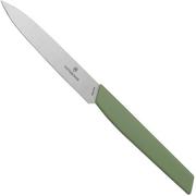 Victorinox Swiss Modern 6.9006.1042 couteau à légumes 10 cm, vert mousse