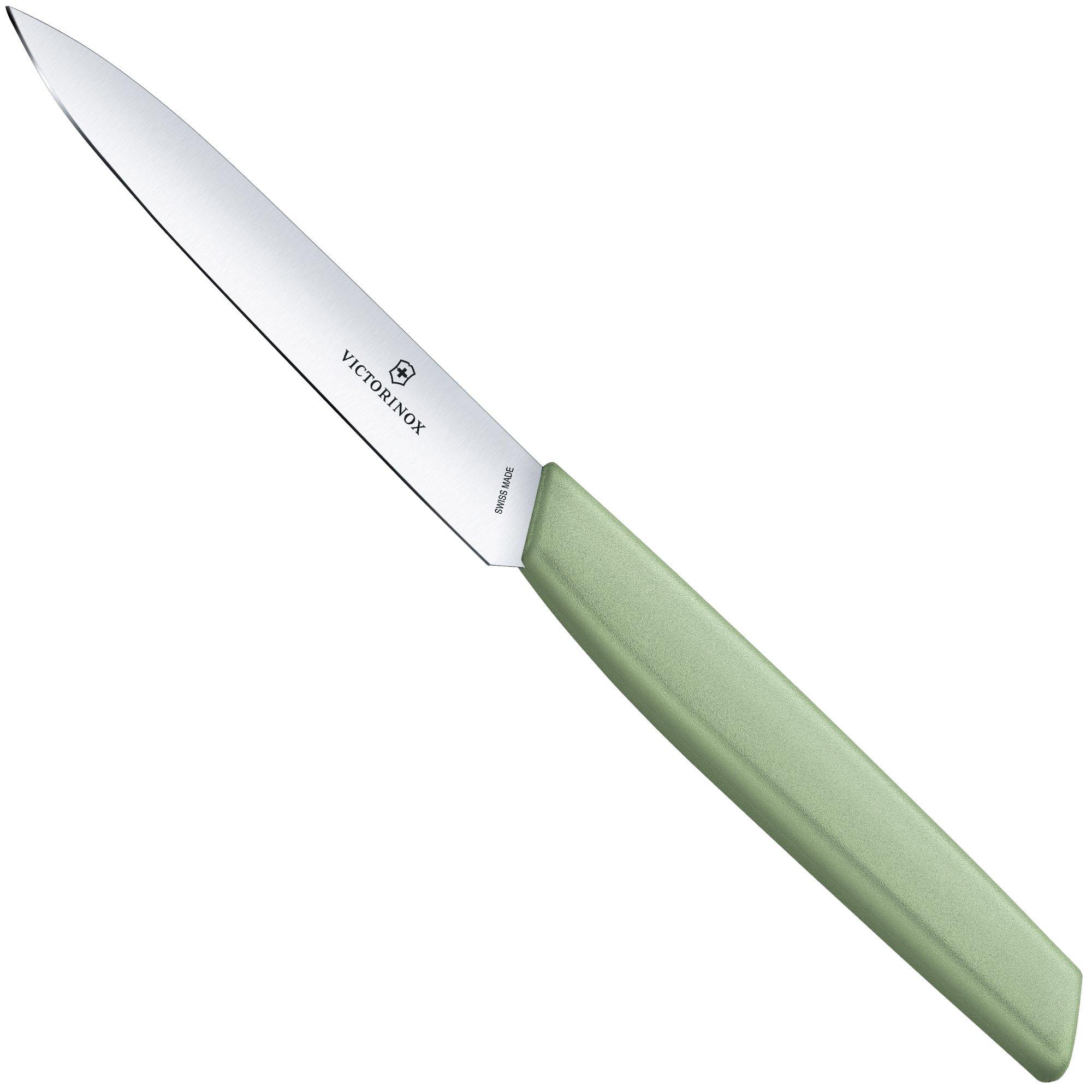 Victorinox Swiss Modern 6.9006.1042 cuchillo para verduras 10 cm, verde musgo
