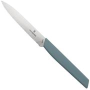 Victorinox Swiss Modern 6.9006.10W21 serrated vegetable knife 10 cm, arona blue