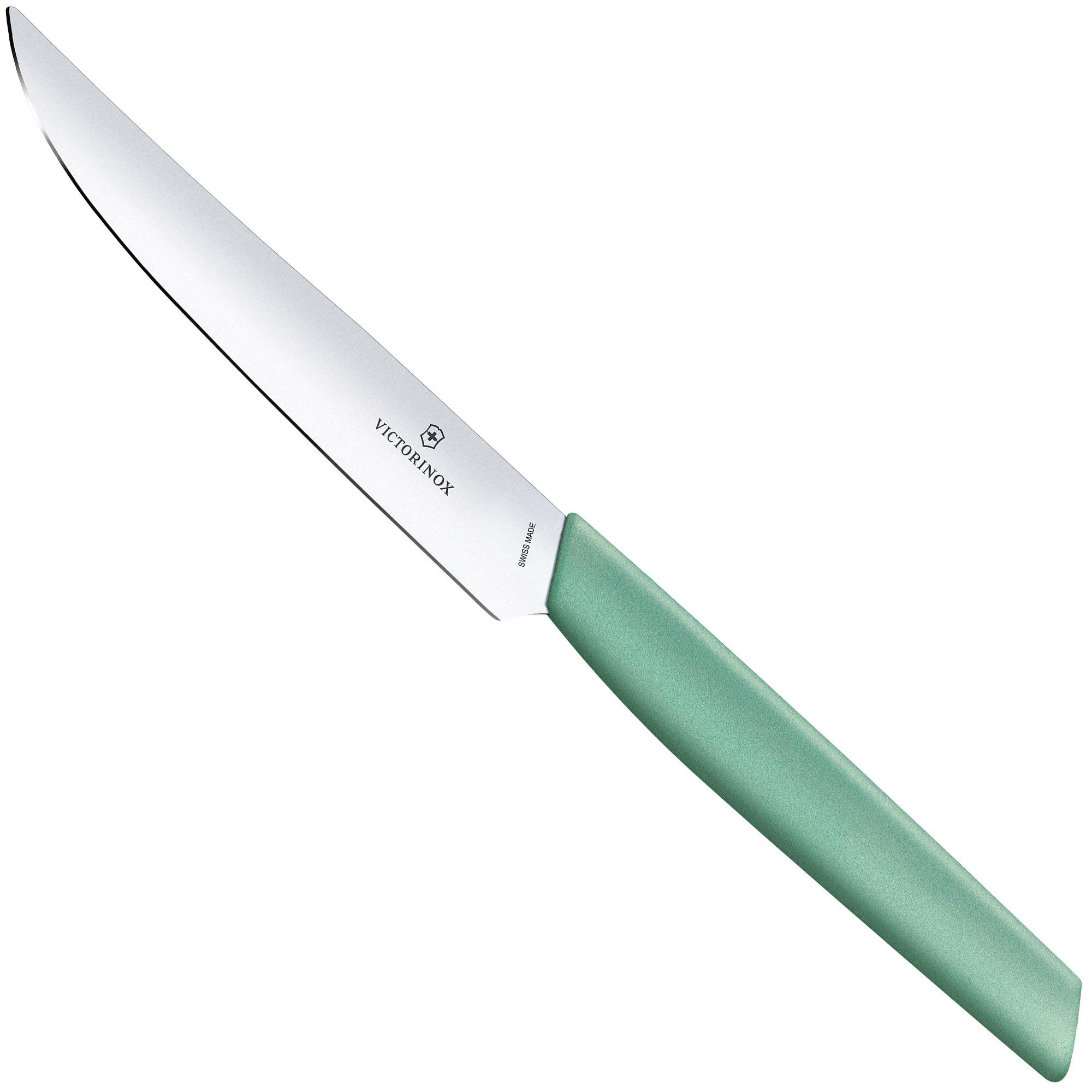 Victorinox Swiss Modern 6.9006.1241 couteau à steak 12 cm, vert menthe
