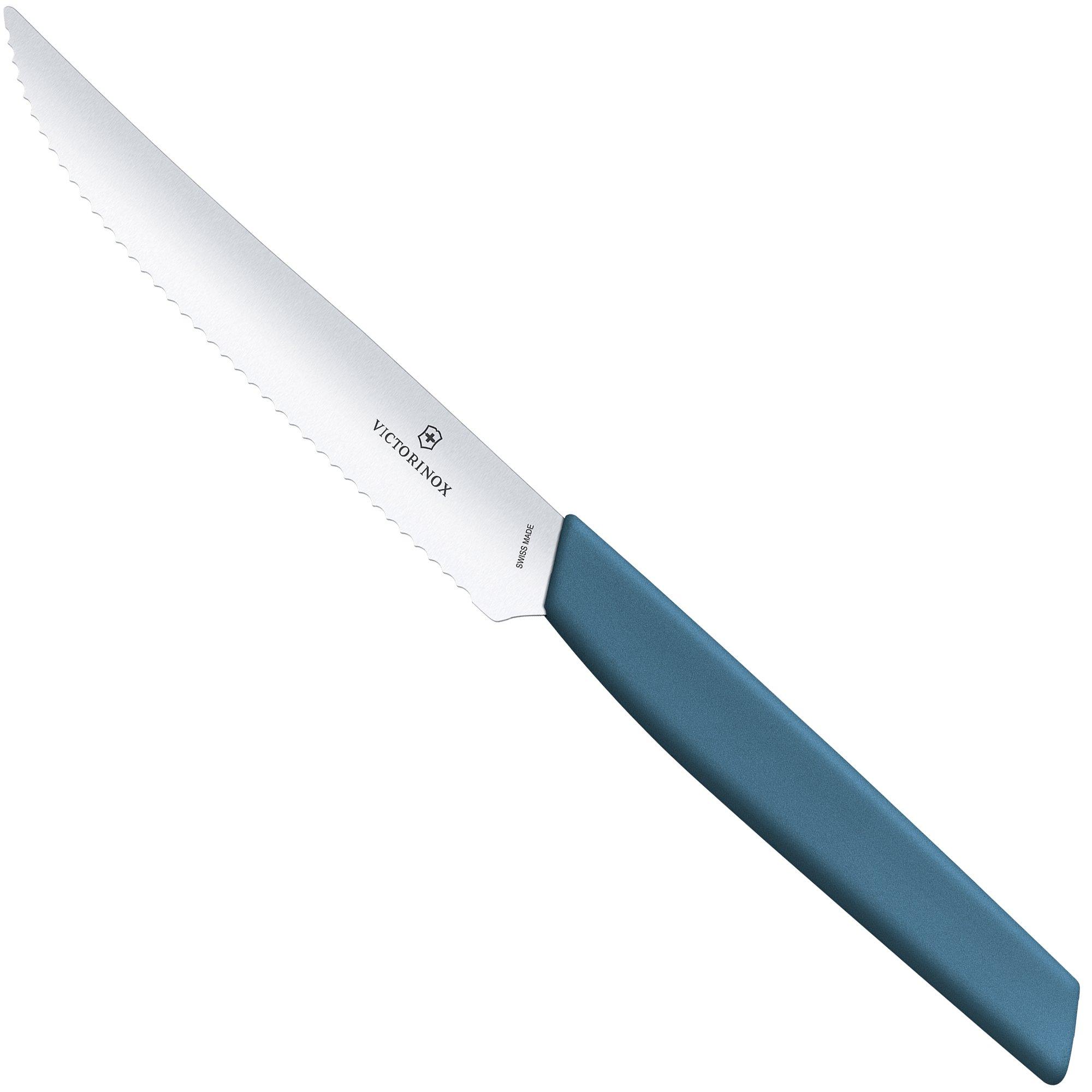 Victorinox Swiss Modern 6.9006.12W2 Steakmesser 12 cm, blau
