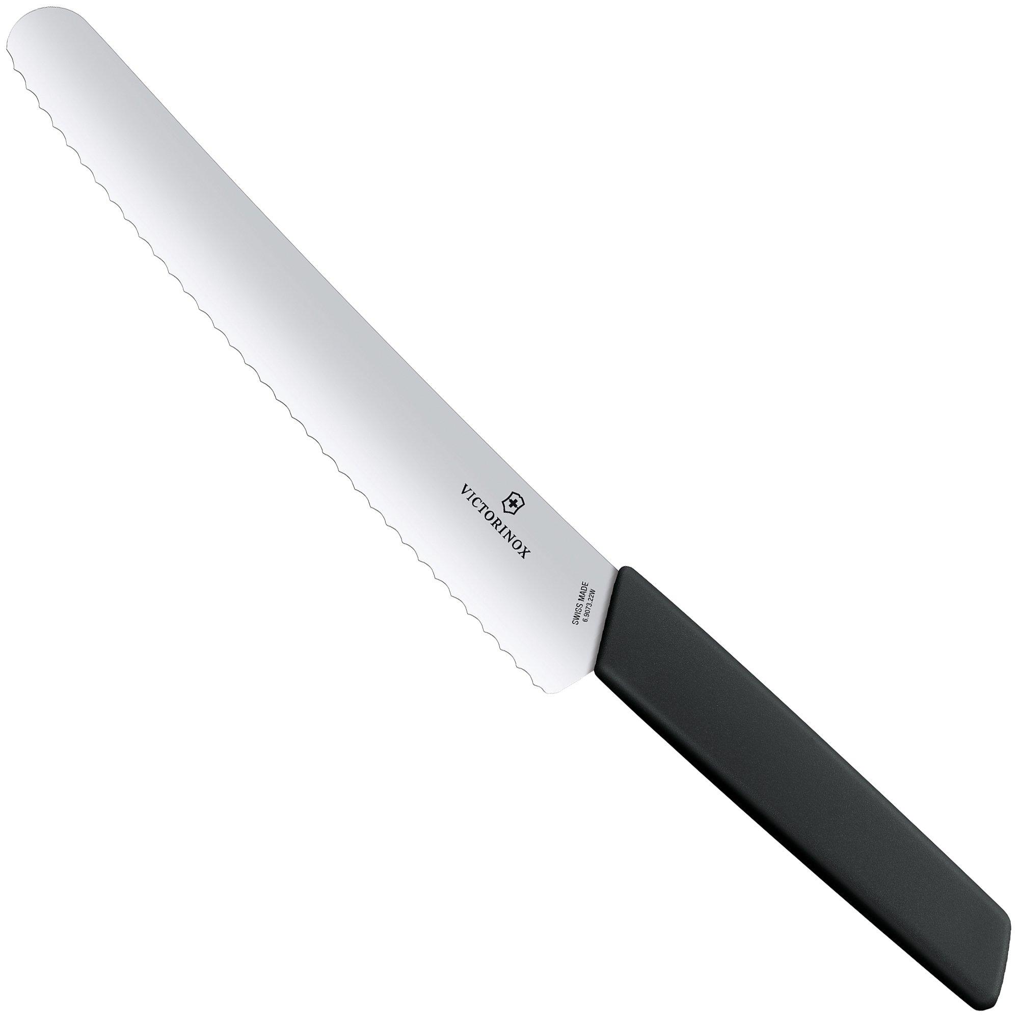 Nóż do chleba Victorinox Swiss Modern, czarny, 22 cm