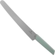 Victorinox Swiss Modern 6.9076.26W44B couteau à pain 26 cm, vert menthe