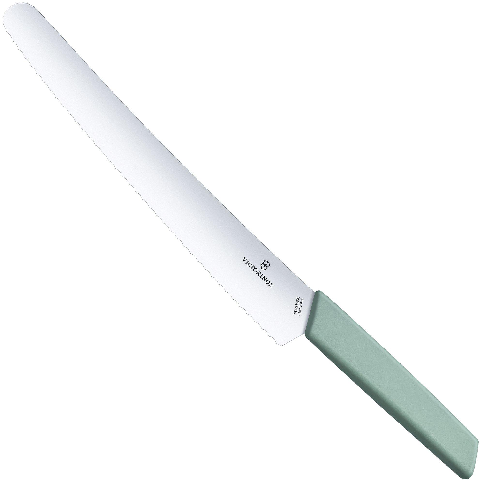 Nóż do chleba Victorinox Swiss Modern 6.9076.26W44B, zielona mięta, 26 cm