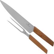 Victorinox Swiss Modern 6.9091.2 conjunto para trinchar, madeira de nogueira