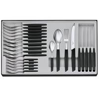 Image for Victorinox Swiss Modern 6.9093.11W.24, 24-piece cutlery set with tomato knife, black