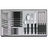 Bild für Victorinox Swiss Modern 6.9093.12W.24, 24-teiliges Besteckset mit Steakmesser, schwarz