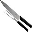 Victorinox Swiss Modern cuchillo para trinchar y tenedor para carne, negro