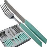 Victorinox Swiss Modern 6.9096.11W41.12, 12-piece cutlery set with tomato knife, green