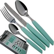 Victorinox Swiss Modern 6.9096.11W41.24, 24-piece cutlery set with tomato knife, green