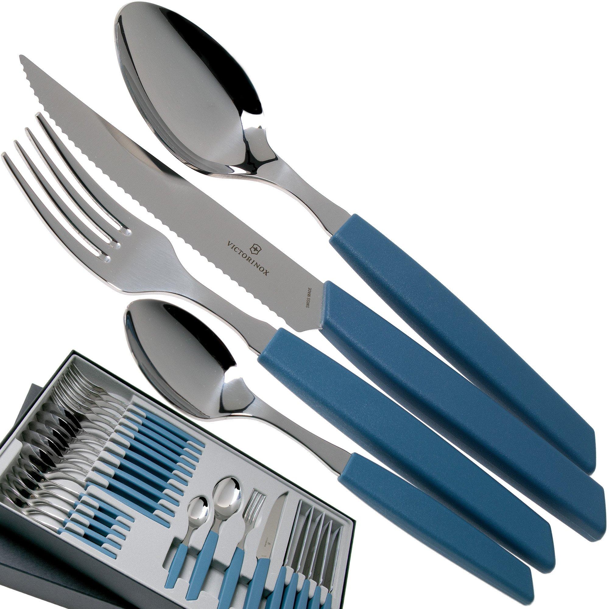 Victorinox 24 piece cutlery set blue sale