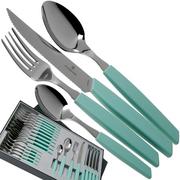 Victorinox Swiss Modern 6.9096.12W41.24, 24-piece cutlery set with steak knife, green