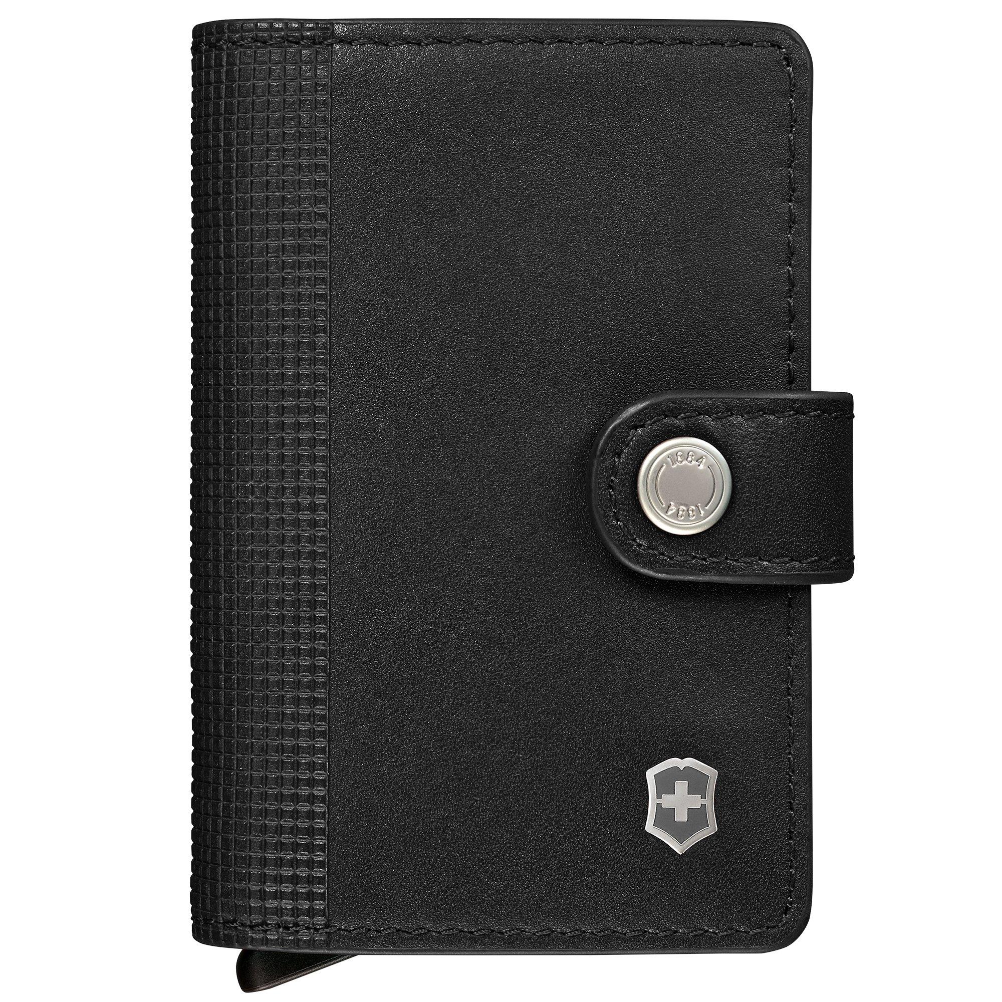 Victorinox Altius Secrid Leather Card Wallet 612681 Black, Leder Porte­mon­naie mit Cardholder, Kreditkartenetui