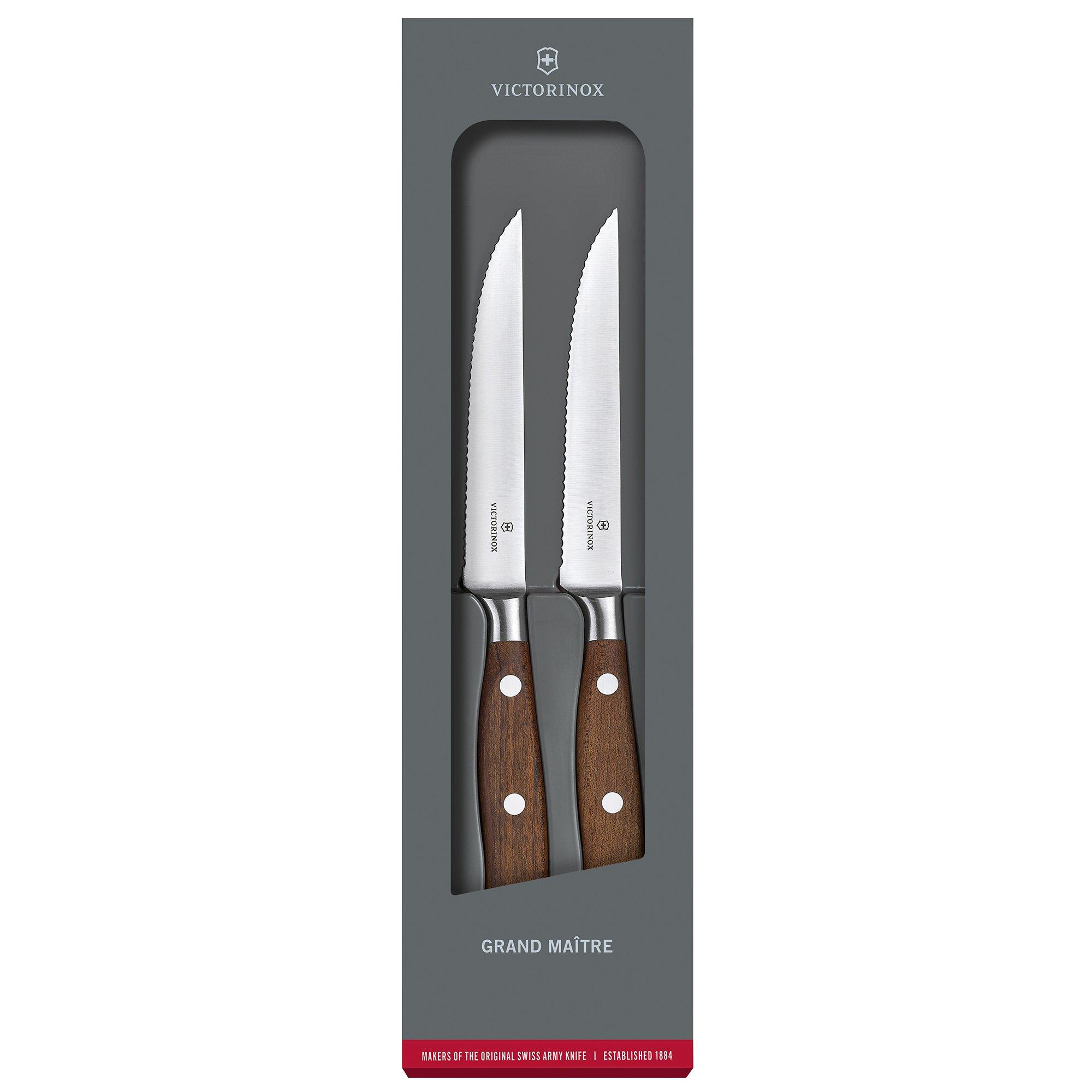 Zestaw noży do steków Victorinox Grand Maître Steak Knife Set 7.7240.2W, Maple, Wavy, 12 cm, 2 szt.