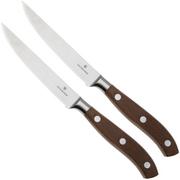 Victorinox Grand Maître Steak Knife Set 7.7240.2W, 2-delige messenset, Maple, Wavy, 12 cm