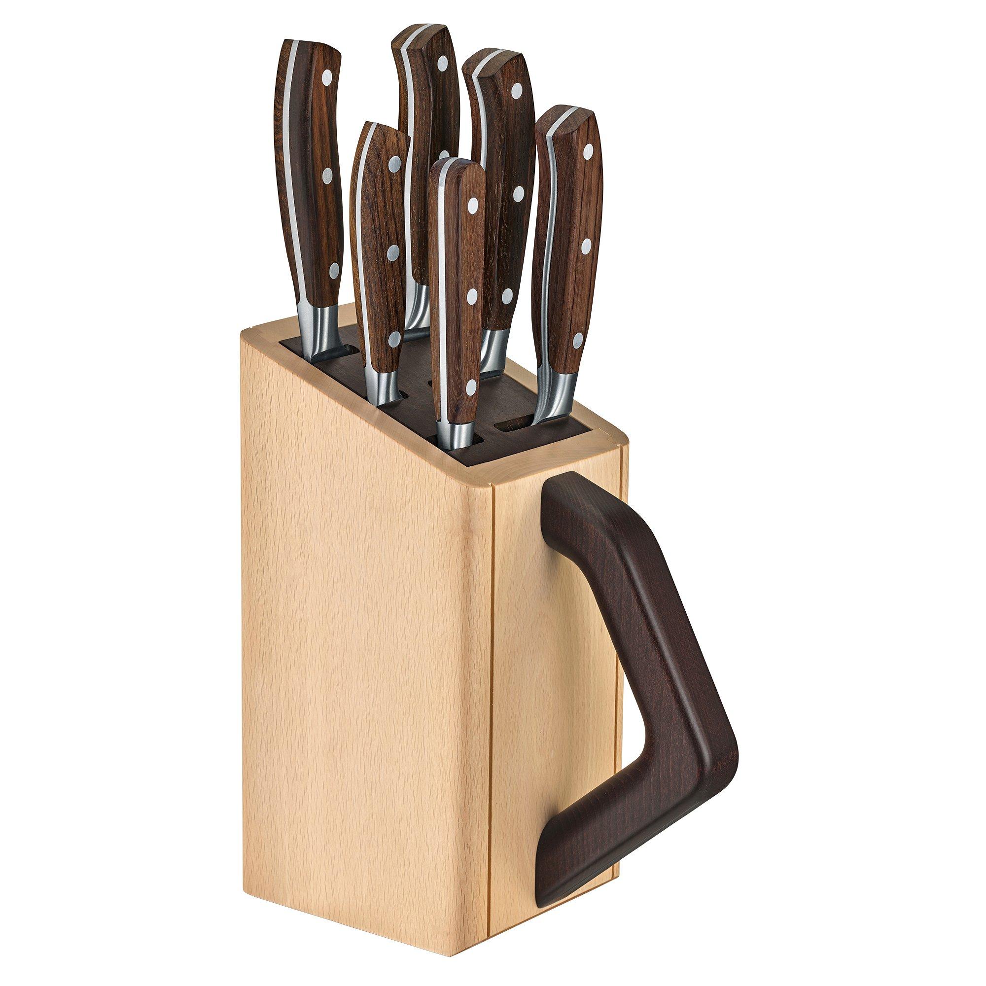 Zestaw noży z blokiem Victorinox Grand Maître Cutlery Block 7.7240.6, drewno klonowe, 7-częściowy