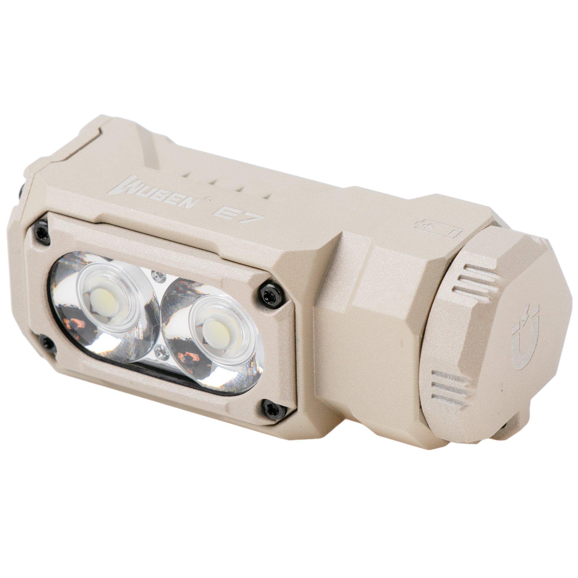 Wuben E7 Khaki 6500K, aufladbare EDC-Taschenlampe, 1800 Lumen