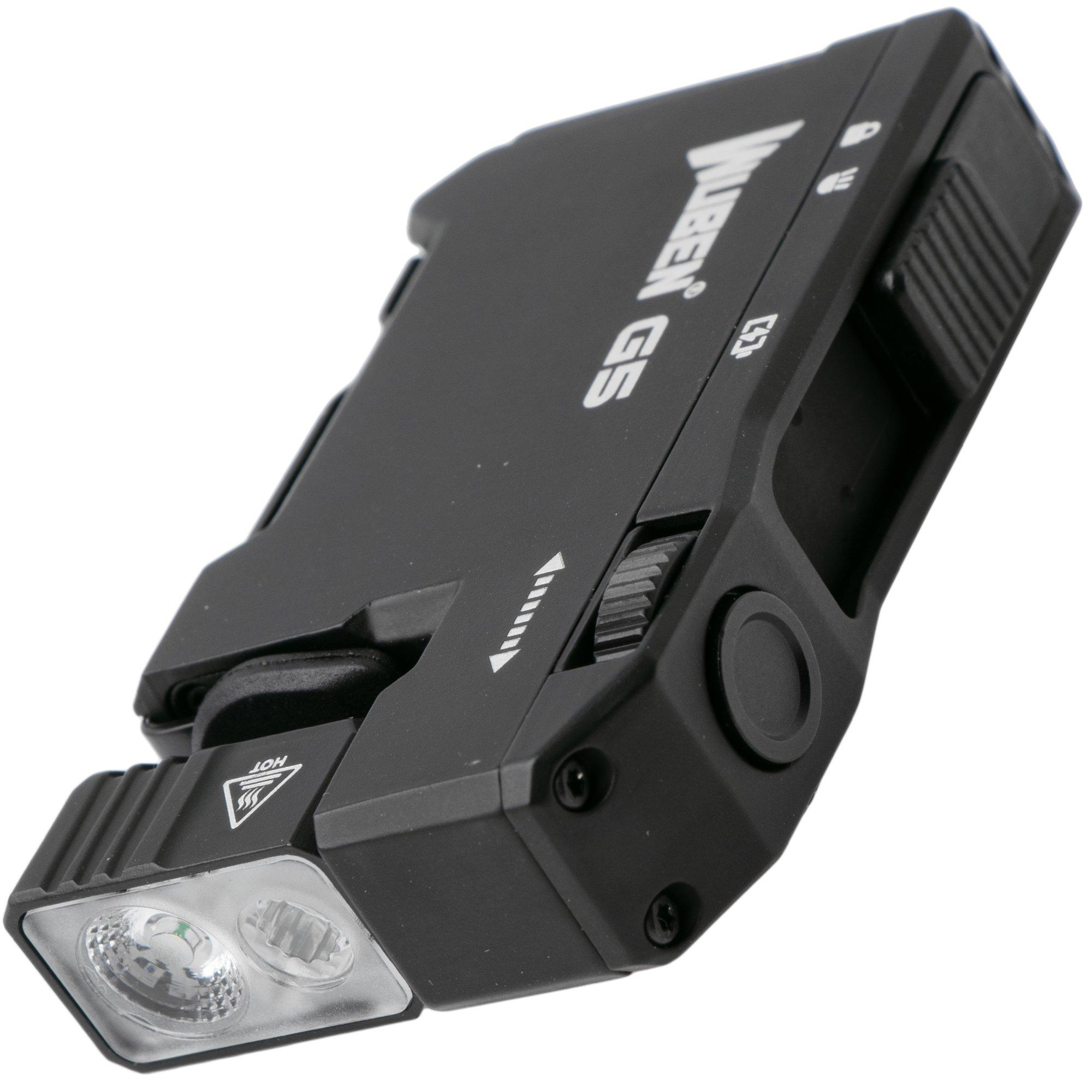 Wuben G5 Black, torcia EDC portachiavi ricaricabile, 400 lumen