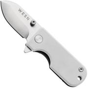 Bild für WESN Microblade SN01-53 Satin D2, White G10, Gray Titanium, Taschenmesser